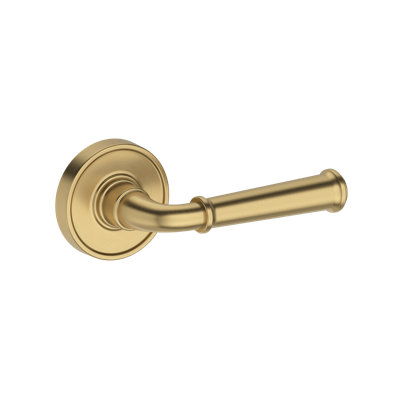 Dunsmoor Full Dummy Lever with Recessed Round Rose in Lifetime (PVD) Satin Brass