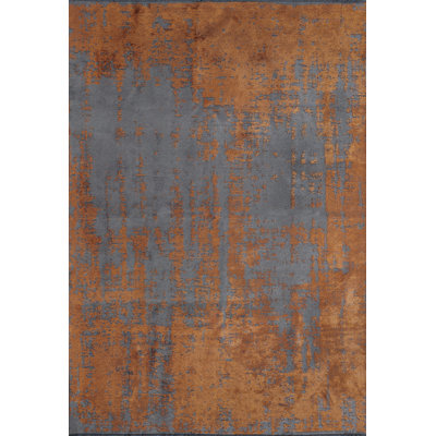 Rapture Orange/Gray Abstract Luxury Area Rug
