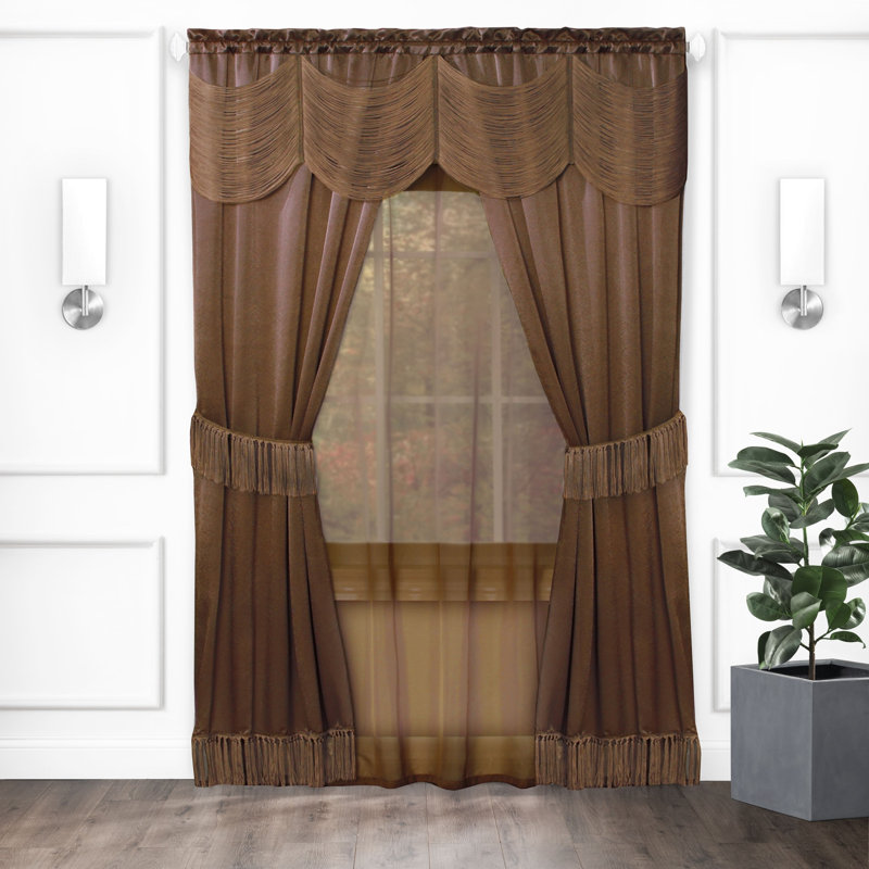 Artis Curtain, Chocolate, 28" W x 84" L