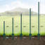 Pack of Green 91cm Metal U-Fence Posts, Heavy Duty Steel T-Posts, No Dig Garden Stakes, Rust Resistant Steel Poles for Outdoor Wire Fencing and Yard Use-882204426