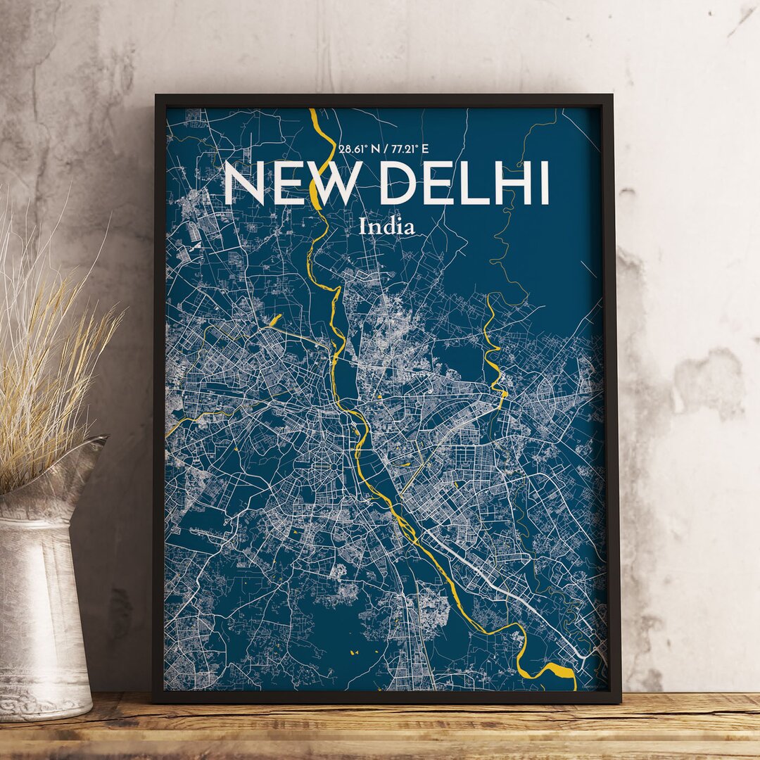 Poster New Delhi City Map