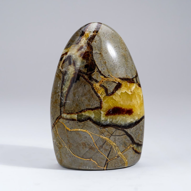 Polished Septarian Freeform from Madagascar (1.8 Lbs)