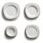 Service de table en porcelaine blanche à rebord doré Aura (service de 24 pièces pour 6 personnes)