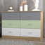 Commode double à 6 tiroirs Allyannah-100914242