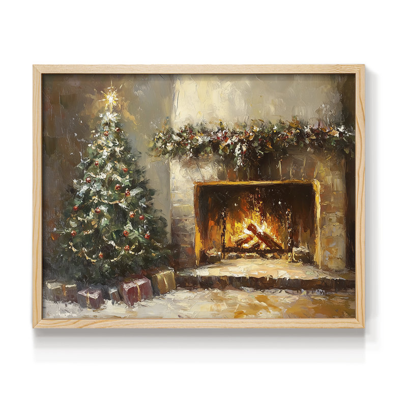Chirstmas Art-CCCVI -Framed Print - Restickable, H 8 po x l 10 po, Naturel