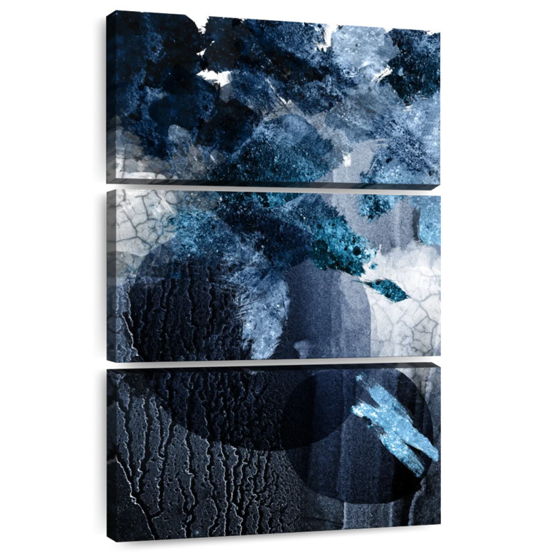 Avery Abstract Navy White, 50" H x 32" W