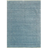 Geometric Area Rug in Light Blue