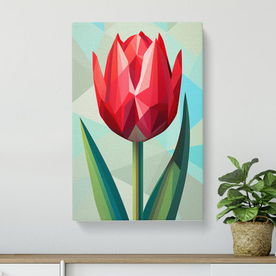 Tulip Flower Geometric - No Frame Print