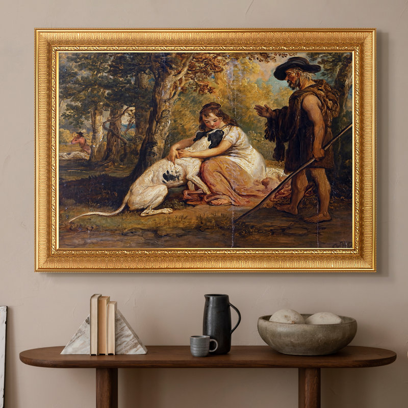 «Mesure pour mesure», ou «The Biter Bit», toile encadrée personnalisée par James Ward 1840, 16x22 INNER SIZE