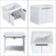 Ensemble de meuble-lavabo mural simple 47,8 po Gabryia avec plateau en céramique