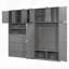 Armoire-lit escamotable avec garde-robe Murphy, tablettes de rangement et écran DEL à 5 niveaux, parfait pour économiser de l'espace et une vie moderne.-130075871