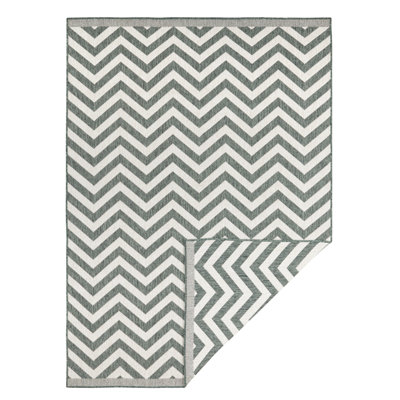 Palma flat-weave rug in green