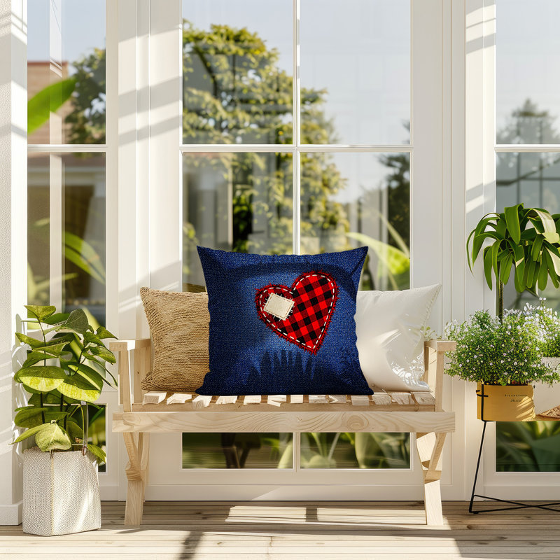 Coussin intérieur / extérieur Bristol Heart, 18 x 18