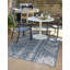 Tapis intérieur / extérieur bleu / ivoire en polypropylène tissé à la machine Bonnetta-2103013820