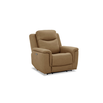 Alexander Dual Power Recliner In Butternut Leather