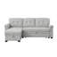 Canapé-lit modulaire réversible en lin gris clair 84 po Hunter-121104561