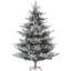 Arbre de Noël en plastique, hauteur 88,6 po, neige floquée, support pliable, assemblage facile 1218 pointes floquées 7,5 pi, branches moulées, intérieur
