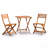3-Piece Eucalyptus Bistro Set, Square, Natural Oil-49958134