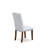 3 Piece Modern Dining Table Set Contains a Round Wooden Table with Dropleaf and 2 Grey Linen Fabric Parsons Dining Chairs, 42x42 Inch, Natural-1305287240-1305287241-1305287246