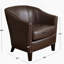 Fauteuil club en cuir reconstitué brun-529357644