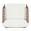 Chaise d'extérieur avec accoudoirs à lattes verticales