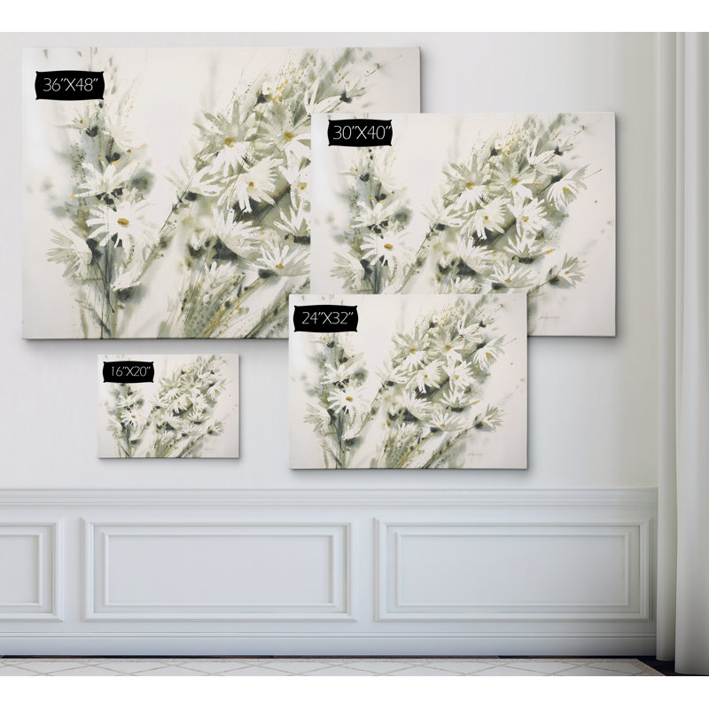 " Daisy Spray ", 16" H x 20" W x 1.5" D, Wrapped Canvas