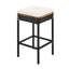 Table et tabourets en bois pour l'extérieur avec coussins - Huit tabourets