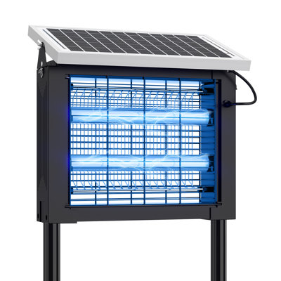 Lampe solaire anti-moustique avec panneau solaire rechargeable Fly Zapper pour utilisation intérieure et extérieure