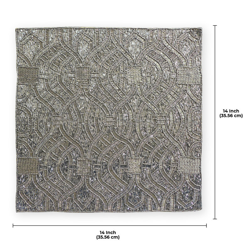 Polyester Embroidered Square Christmas Placemat