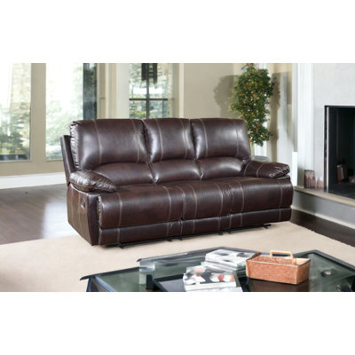 Harpersville 89" Faux Leather Reclining Sofa