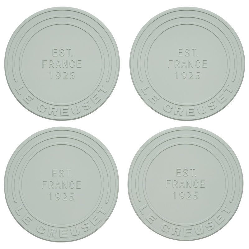 Silicone Coaster Set, Sea Salt