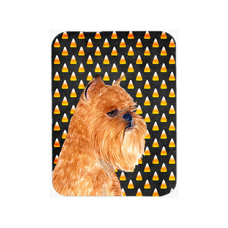Planche à découper en verre à caroline bruxelles griffon bruxellois Halloween Candy Corn