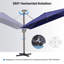 11' × 9' Outdoor Cantilver Umbrella With Weighted Base-1449096345