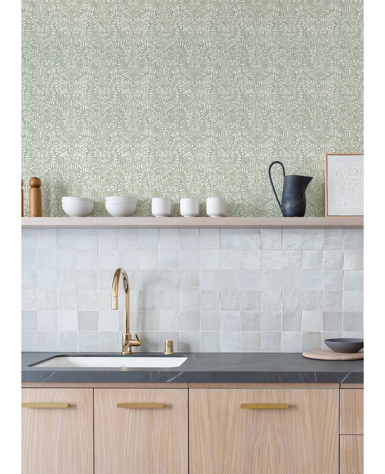 Cedric Floral Wallpaper, Green