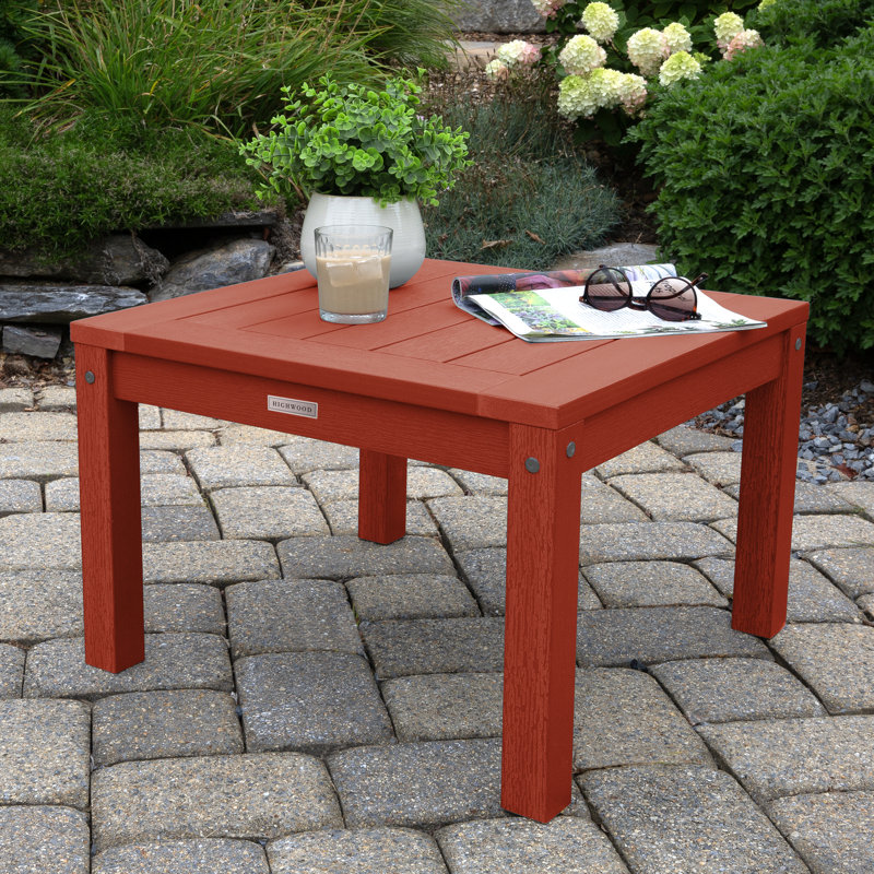 Arbnora Outdoor Side Table , 24'' in. W 24'' in. D, Rustic Red