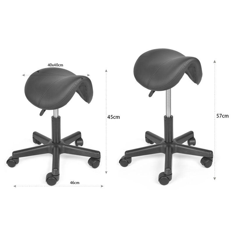 Degraffenreid Adjustable Height Ergonomic Kneeling Chair, Black