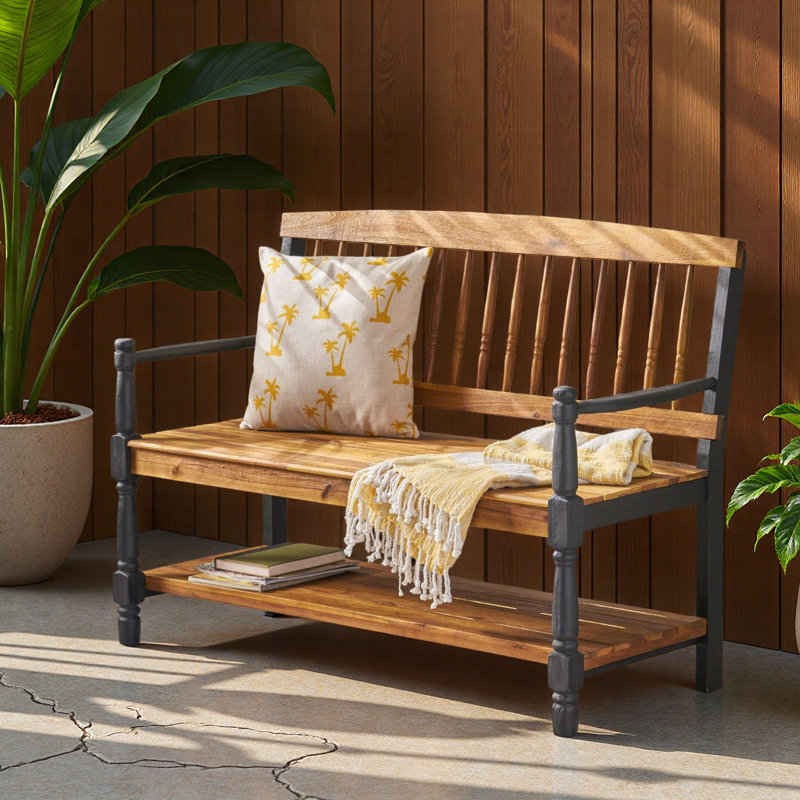 Bench, Black/Teak