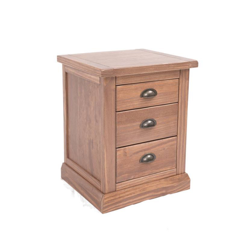 George 45cm W Plywood / Laminate Board Bedside Table, Brown