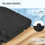 Parasol parasol et accessoires résistants à l'eau avec ensemble de 4 plaques emboîtables et espace extérieur noir Hdpe