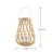 D9.5X13.5" Bamboo Home Decor, Table Decor, Lantern With Rope Handle