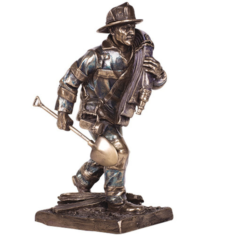 Figurine de pompier répondant à un appel