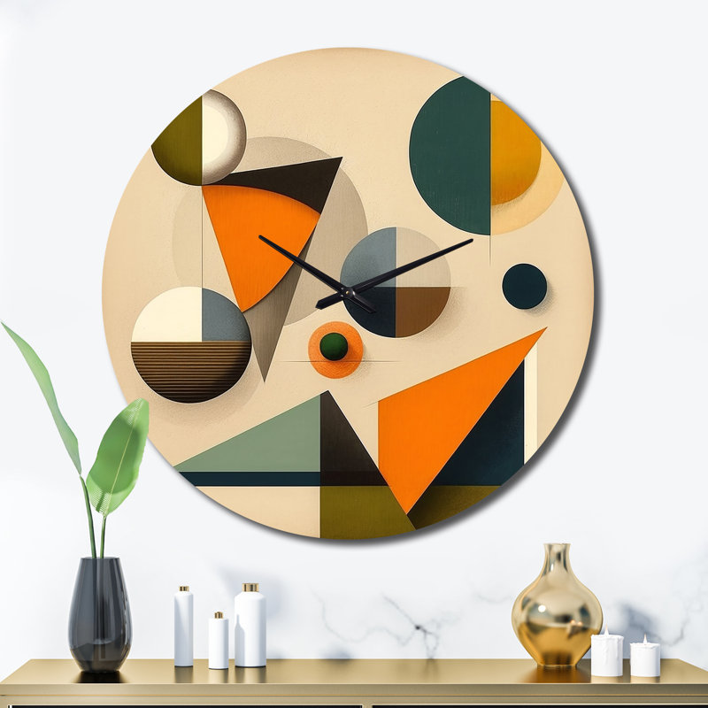 Horloge murale Midcentury Minimal, Très grand