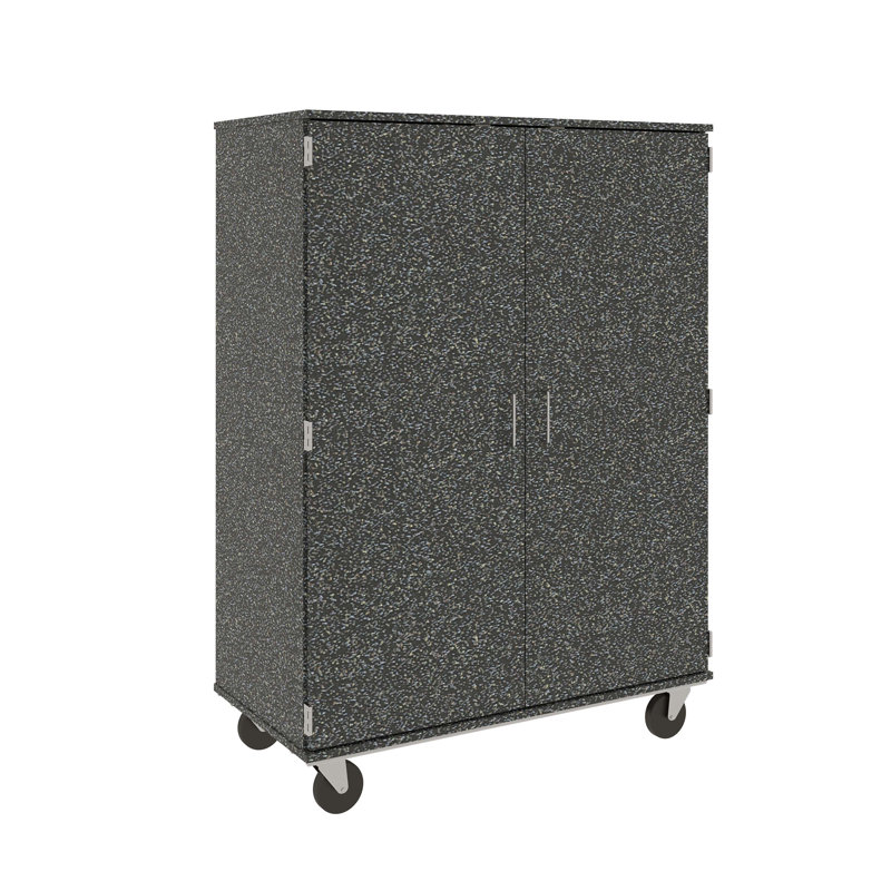 Armoire de salle de classe à 8 compartiments avec roulettes, Graphite nebula