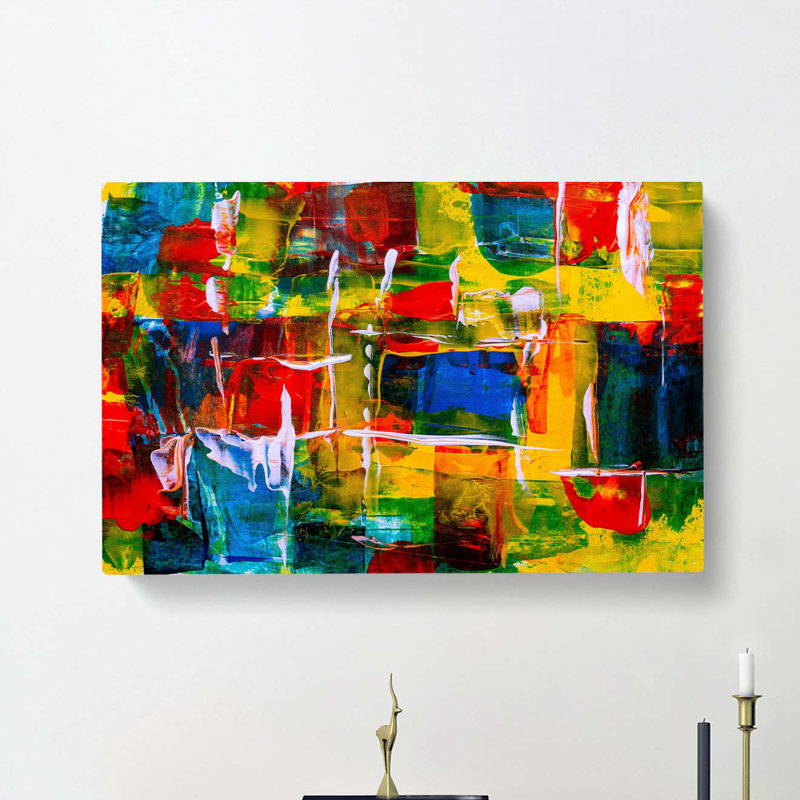 Abstract Art Painting Vol.258 by S.Johnson - Wrapped Canvas Painting, 35cm H x 50cm W x 3cm D