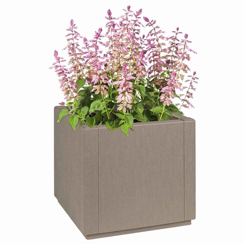 Garden Planter Patio Outdoor Flower Pot Herb Planter Pot Flower Box PP, Grey