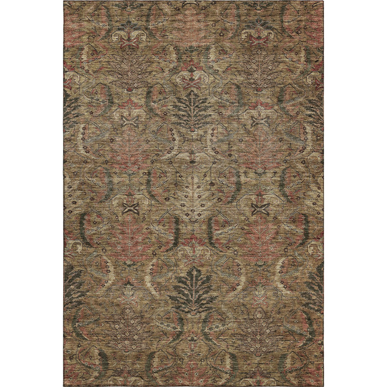 Premium Machine Washable Dahl AMF1082 Damask Rug
