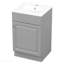 Meuble-lavabo de 20 po avec lavabo, meuble-lavabo avec tablette de porte et tablette réglable, gris-2096211937