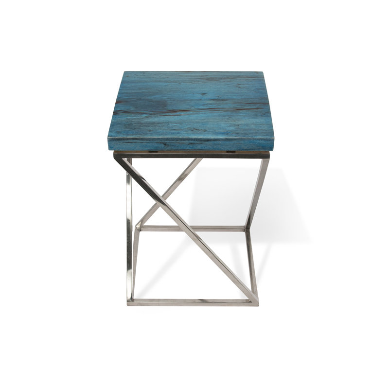 Table basse à structure ouverte, Bleu, H 22 po x L 20 po x l 20 po