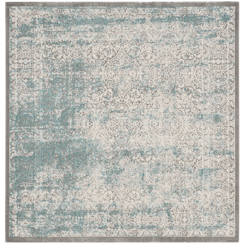 Alpine Performance Abstract Rug, Square 3'