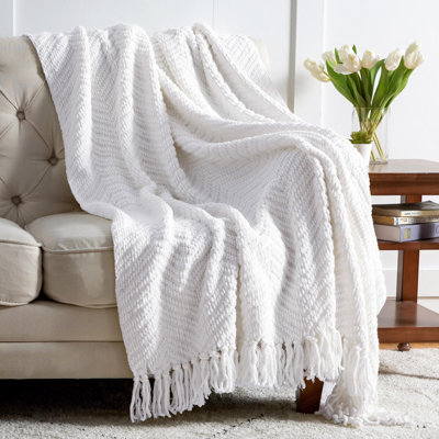 Cozy Winter Collection Bedsure Knit Woven Blanket